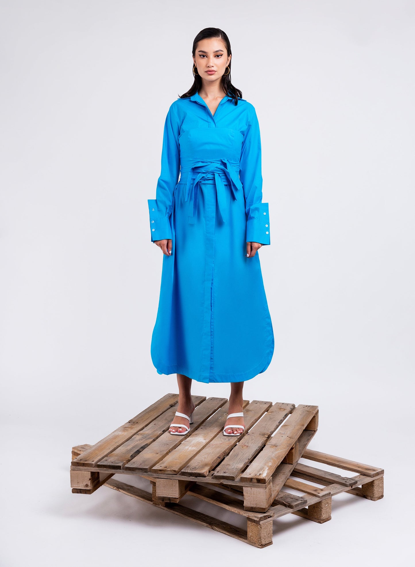 Long Cotton Corset Dress