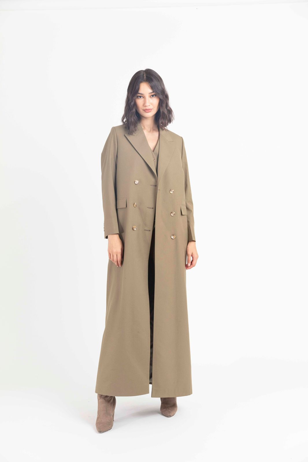 Green Olive Long Jacket
